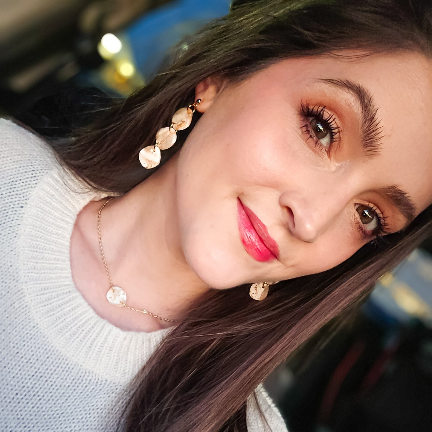 Gold Marbled Necklace