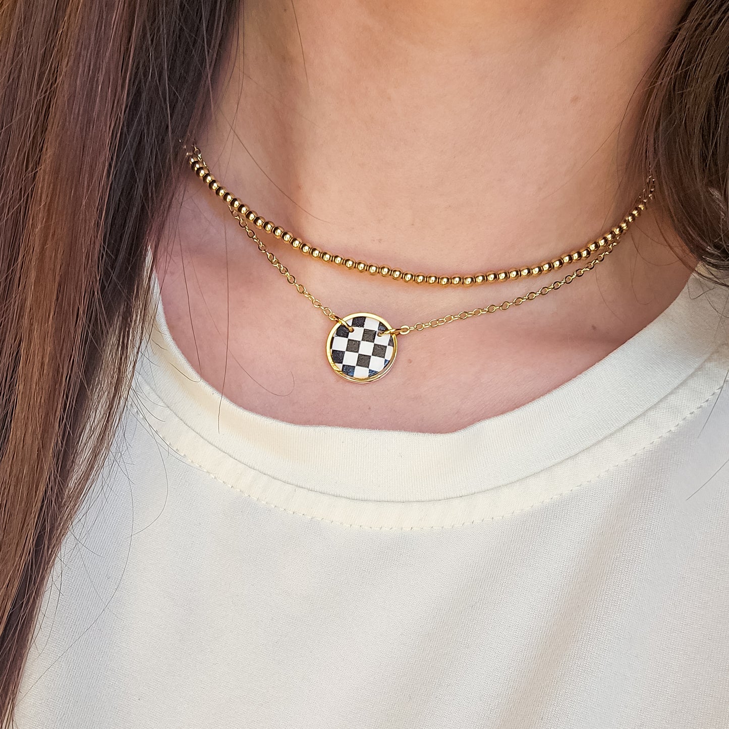 Checkered Necklace(Necklace Only)