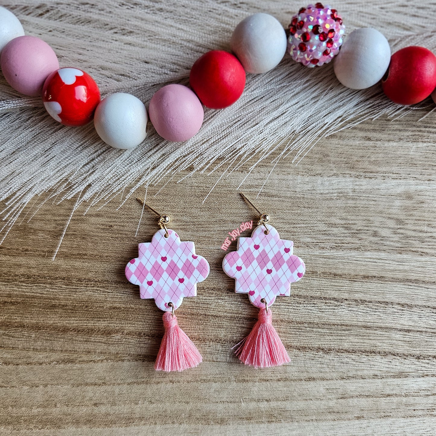 Heart Argyle Dangle