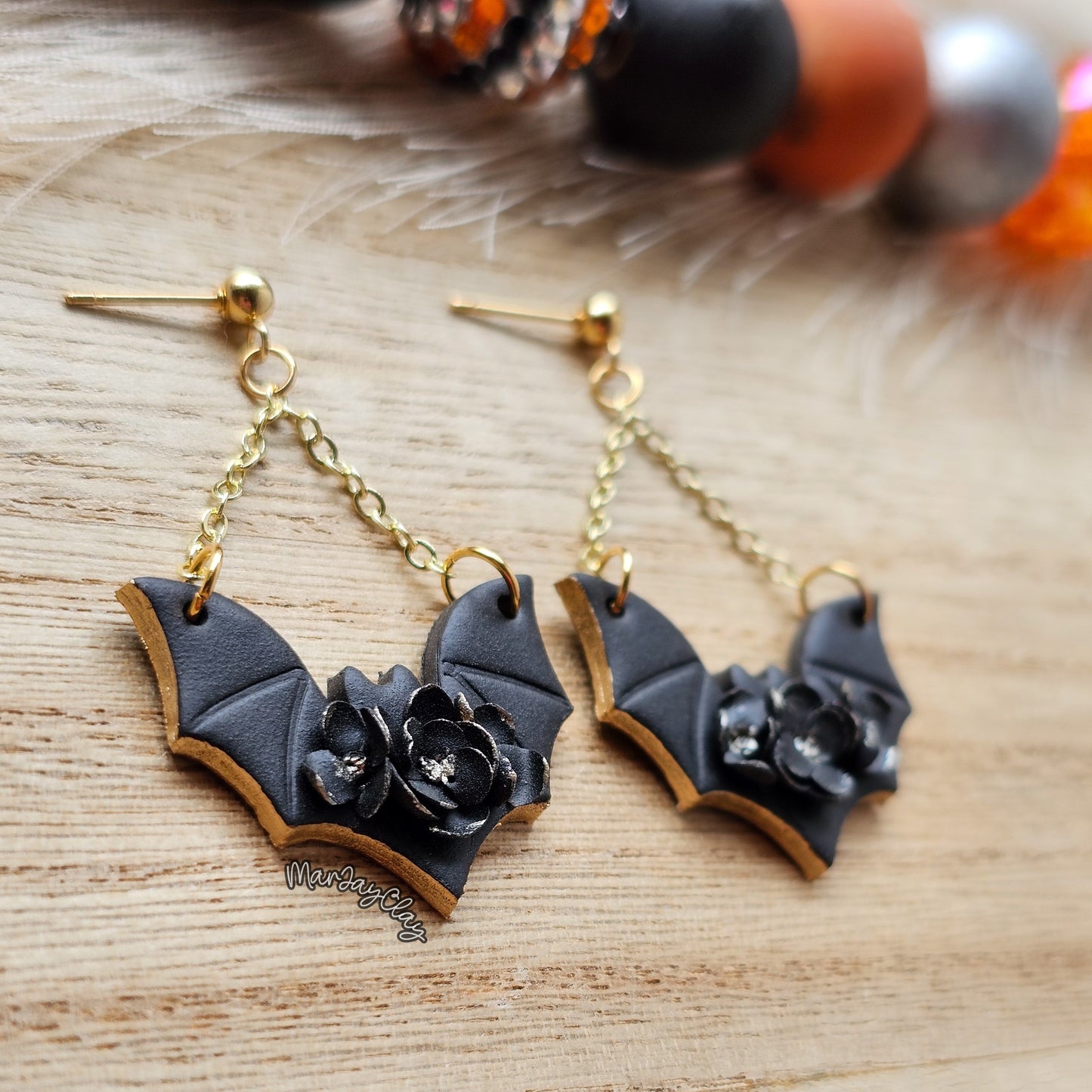 Floral Bats w/ Gold Detailing