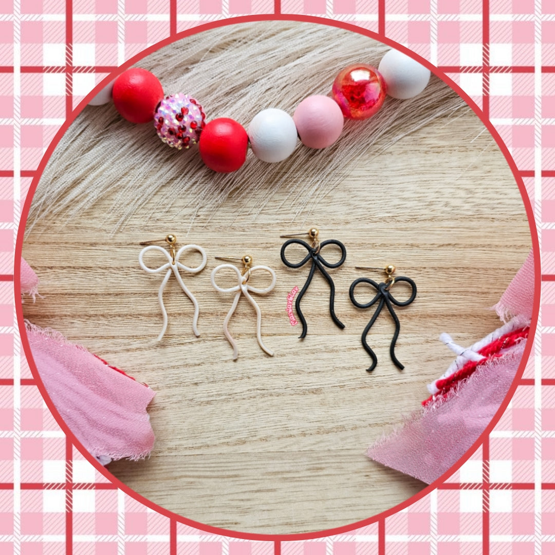Dainty Bow Dangles