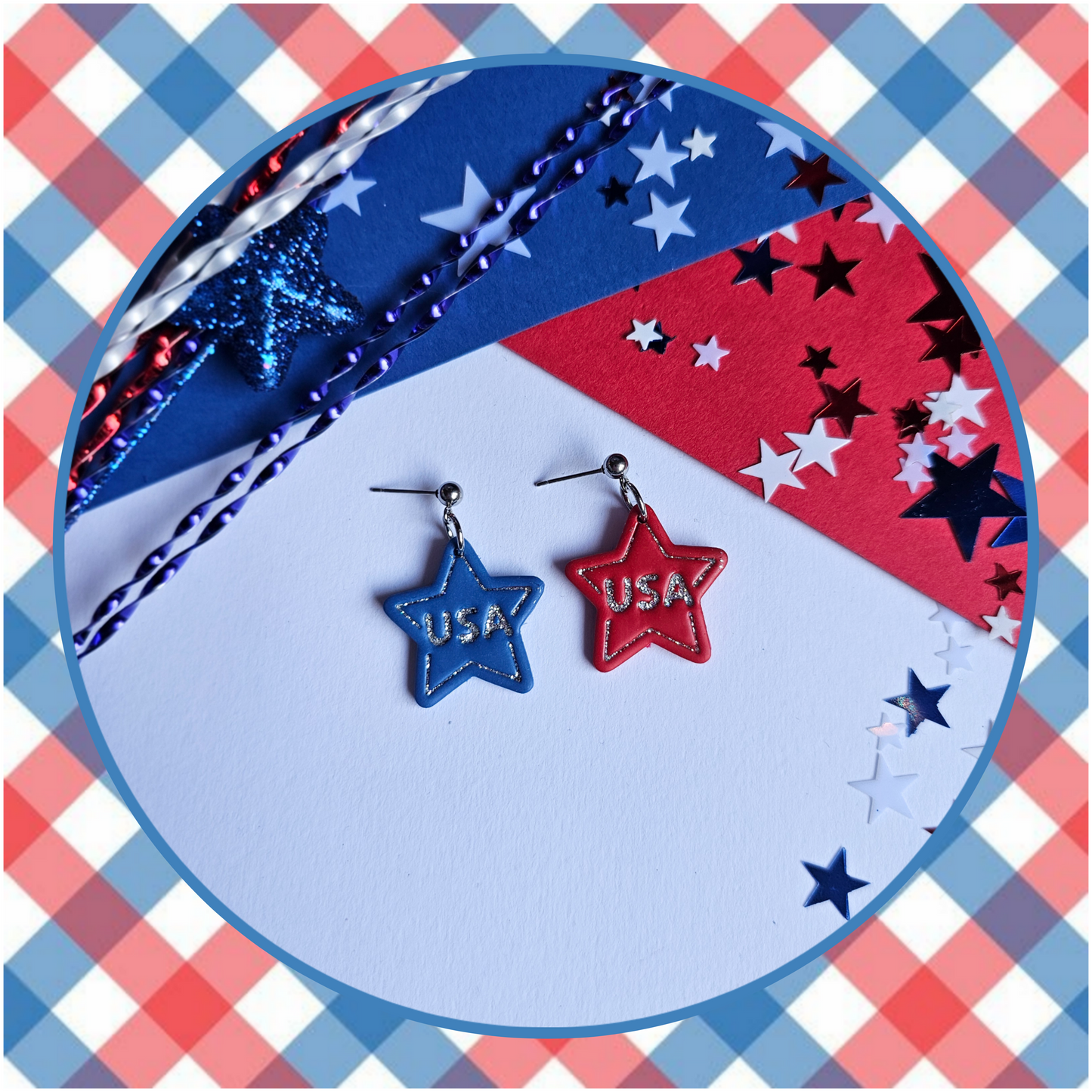 USA Glitter Dangles