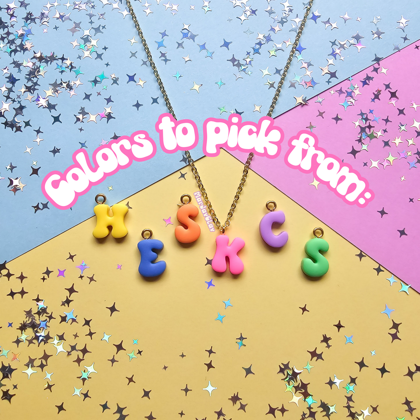 Clay Bubble Initial Huggies
