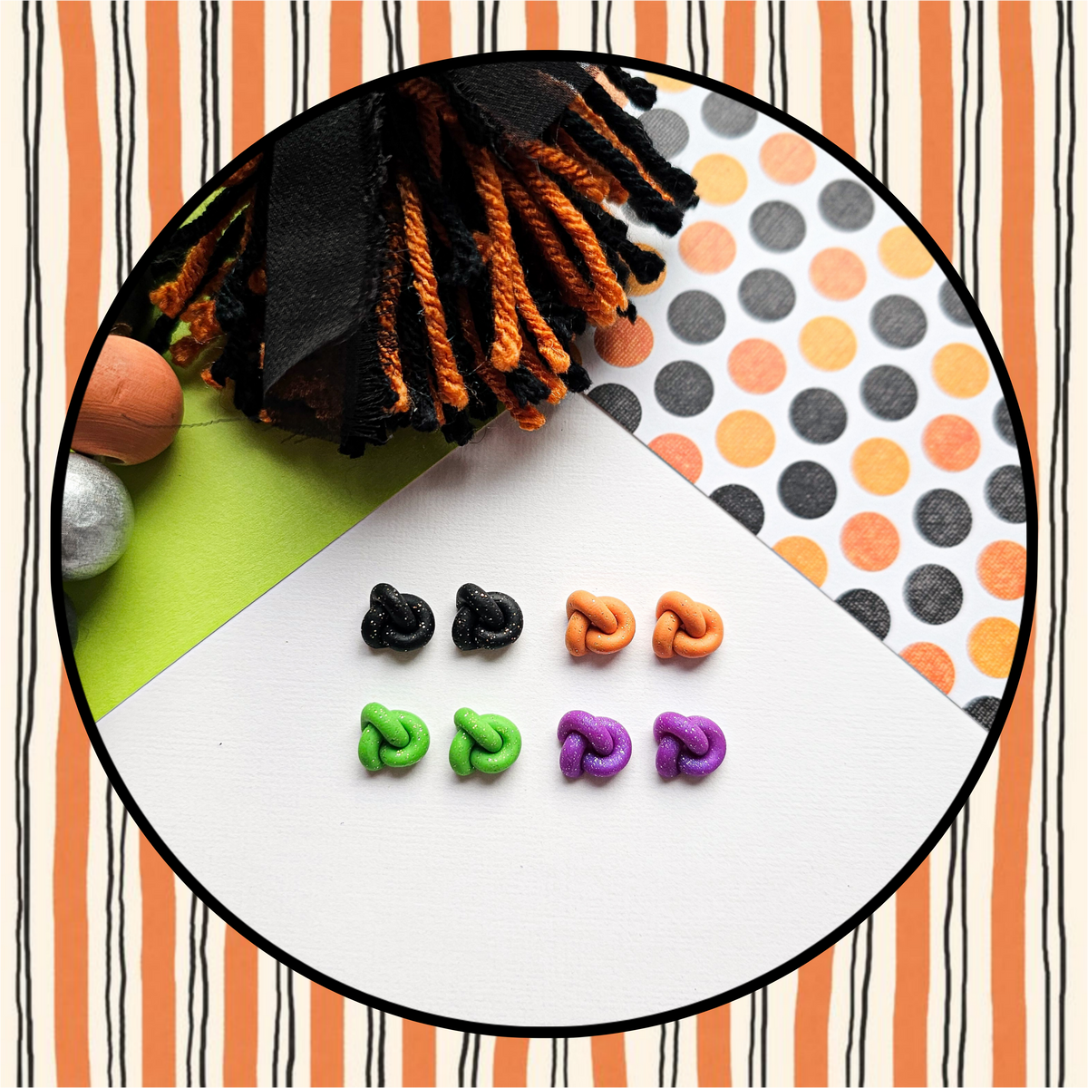 Glitter Knots Studs