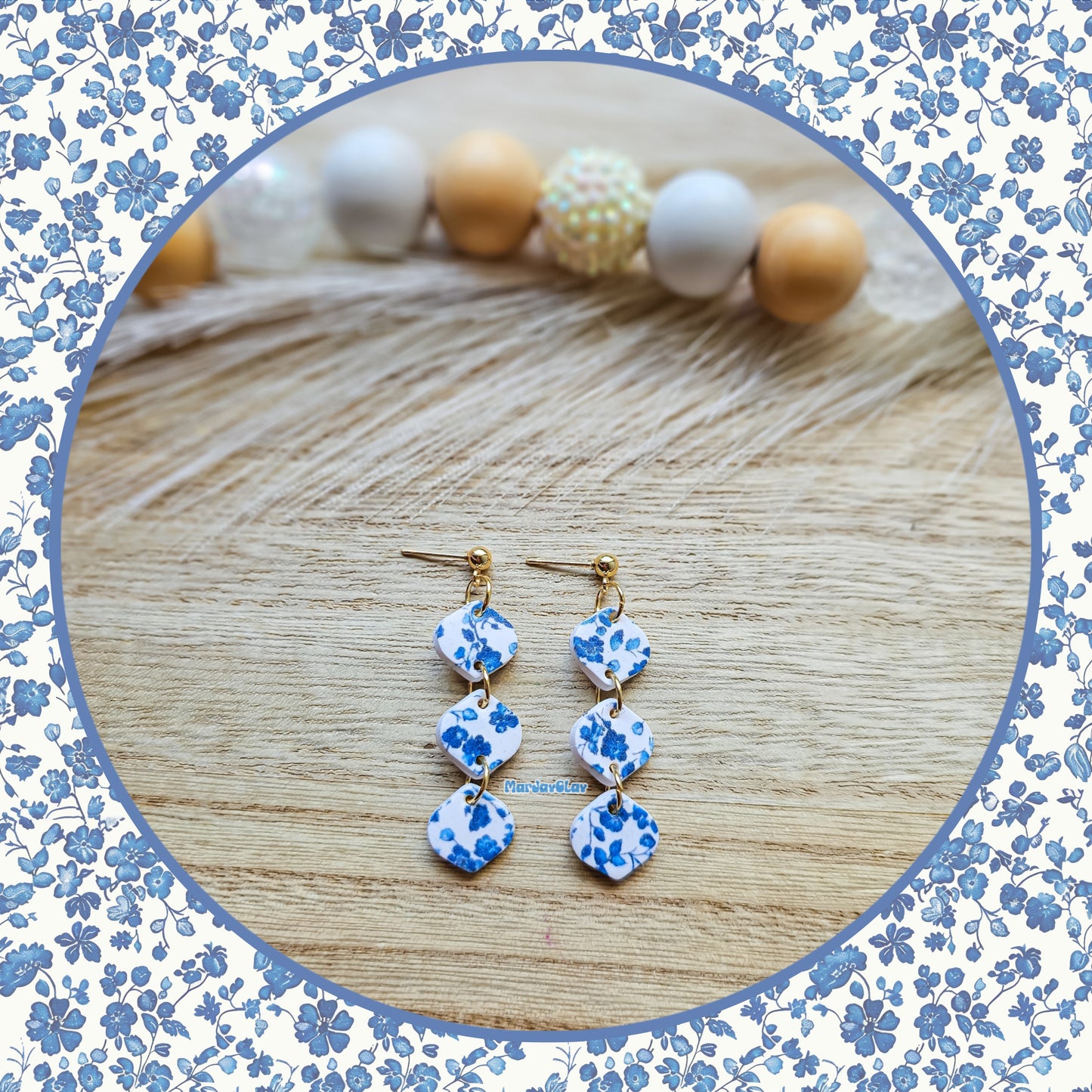 Tiered Blue Floral