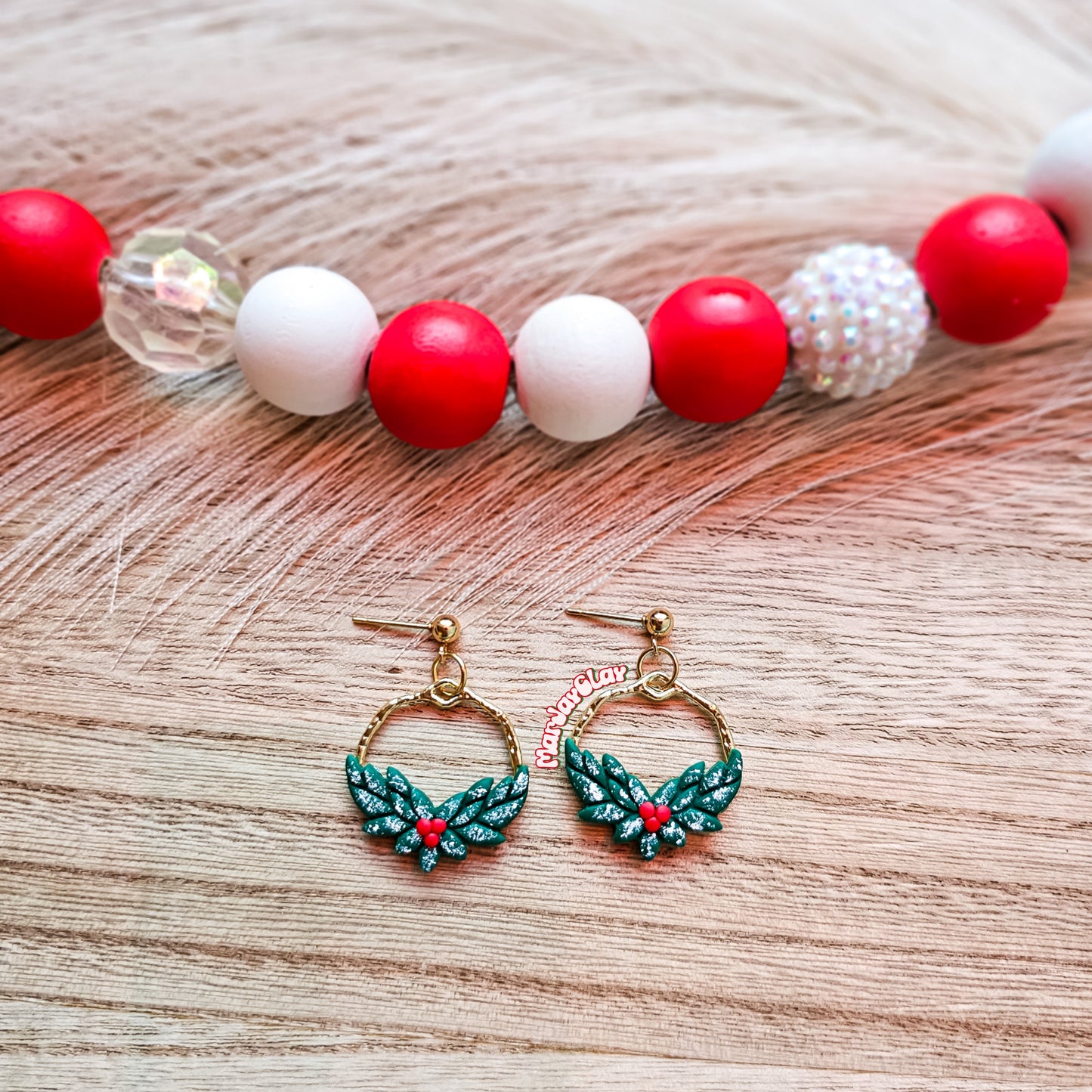 Holly Half Wreath Dangle