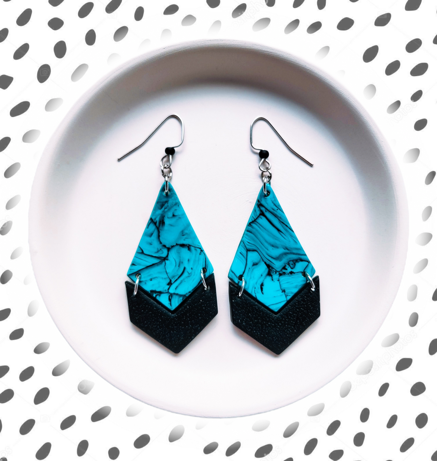 Faux Turquoise Chevron