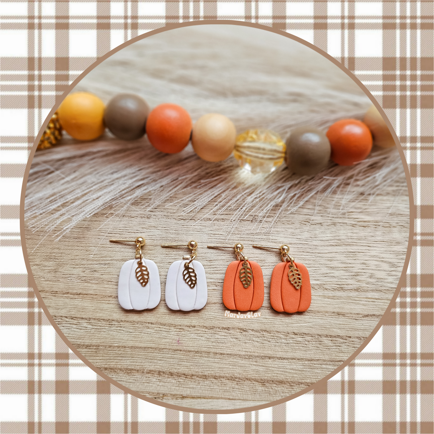 Simple Pumpkins w/ Gold Leaf