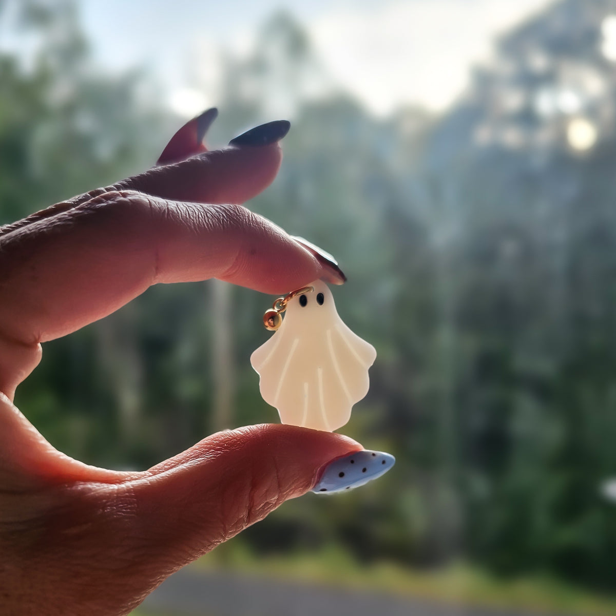White Translucent Ghosts Dangles