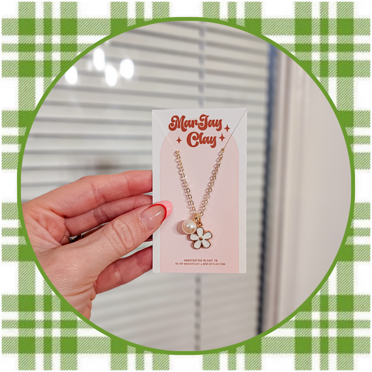 Flower+Pearl Necklace