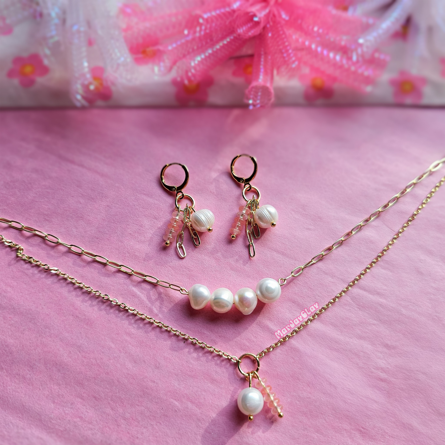 Dainty Beaded Charm Necklace