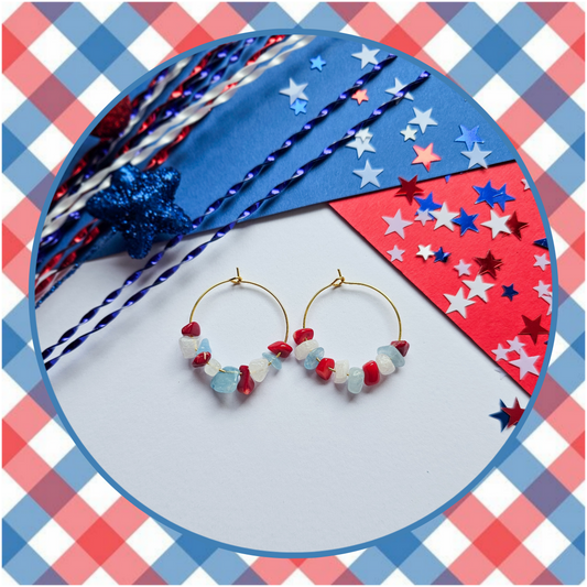 RWB Stone Hoops