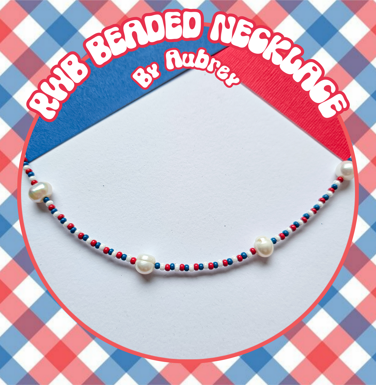 RWB with pearl accents Necklace