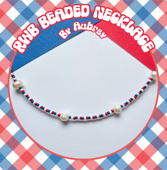 RWB with pearl accents Necklace