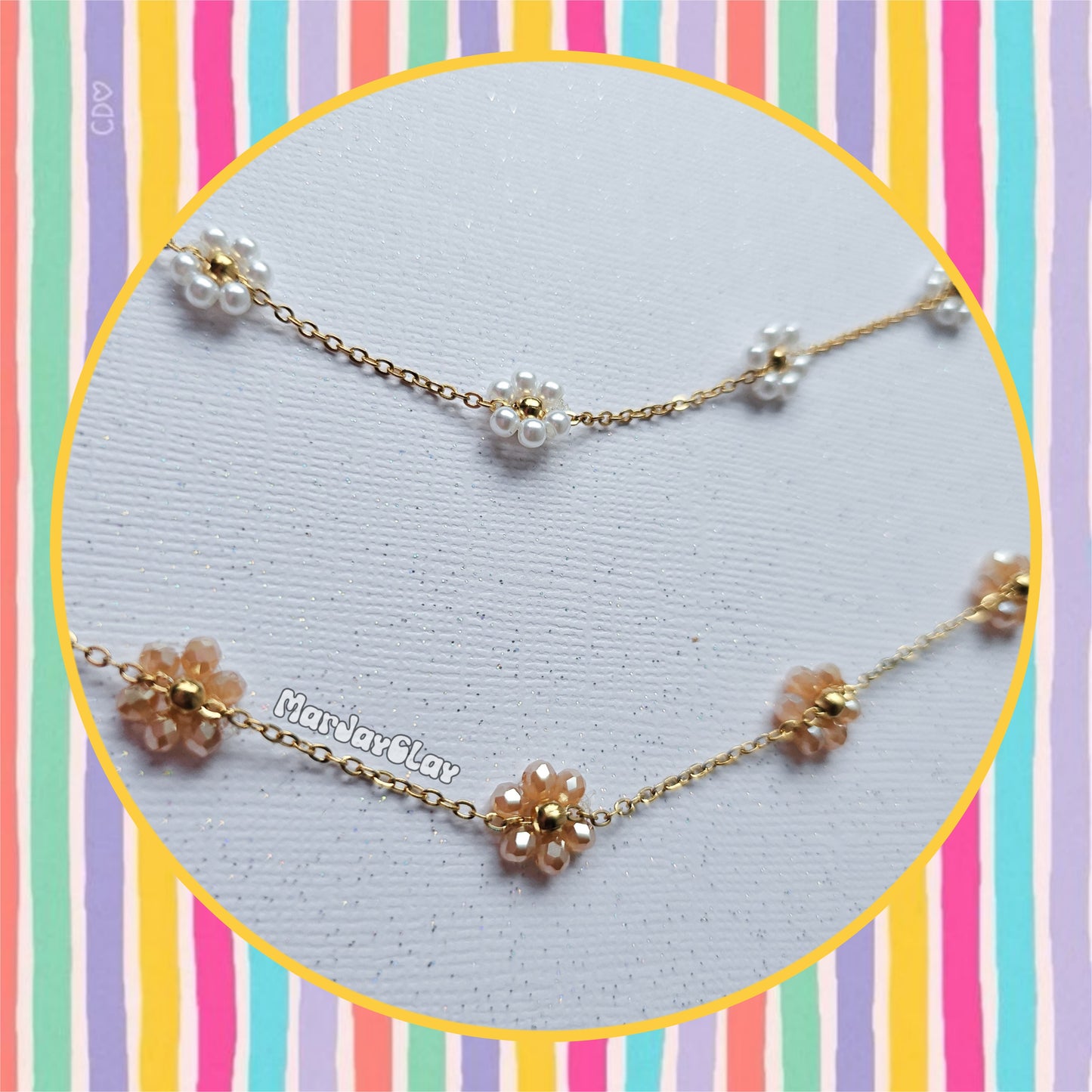 Beaded Flower Necklaces