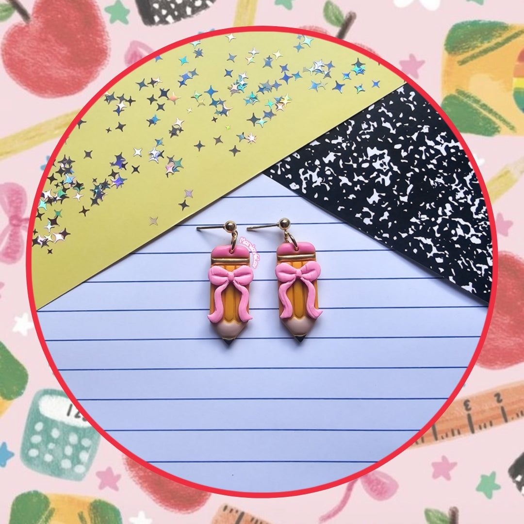 Pencil w/ Bow Dangles