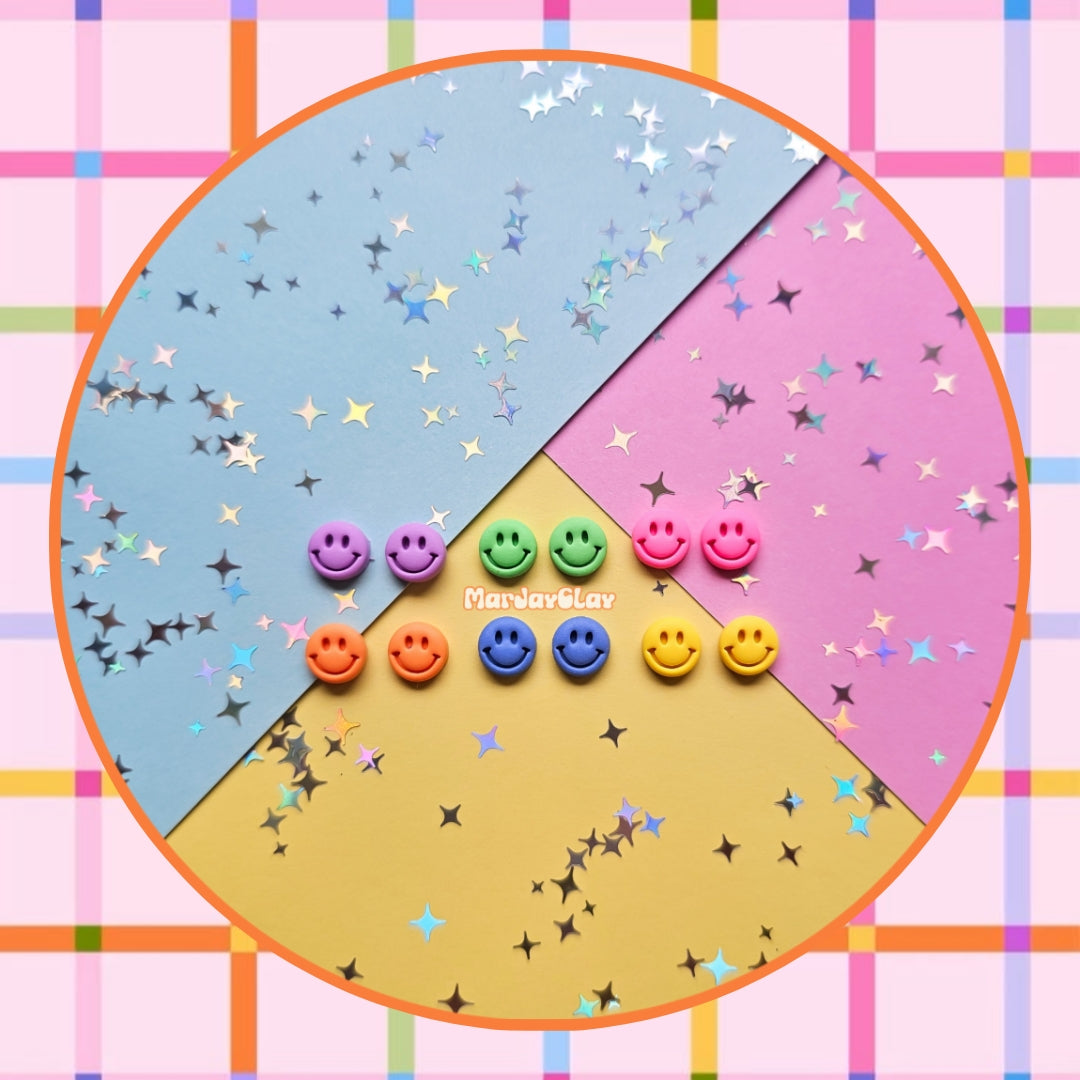 SMALL Happy Face Studs