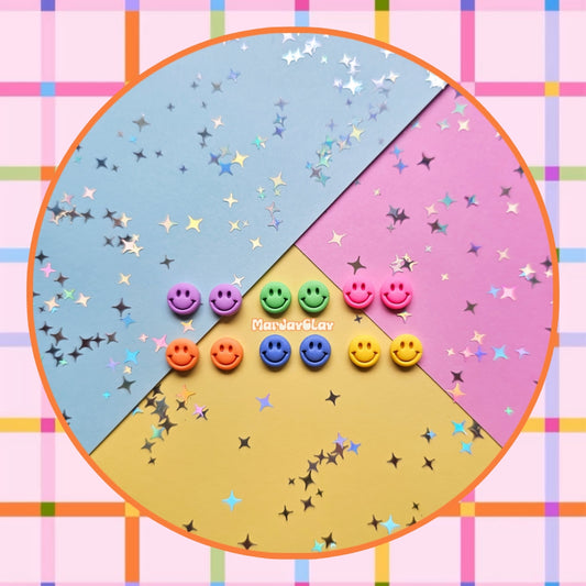 SMALL Happy Face Studs