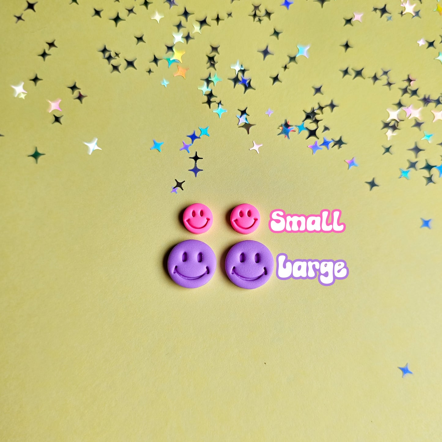 SMALL Happy Face Studs