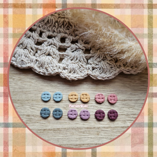SMALL Basket Weave Studs