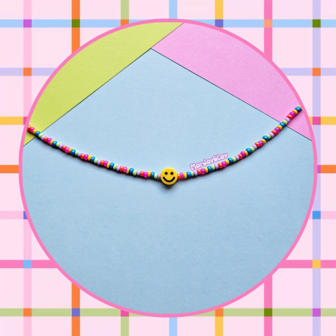 *PREORDER* Happy Beaded Necklace