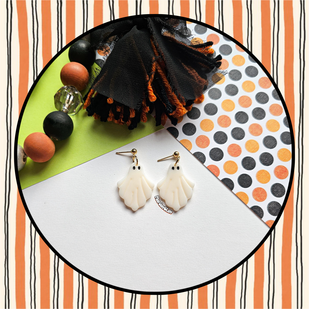 White Translucent Ghosts Dangles