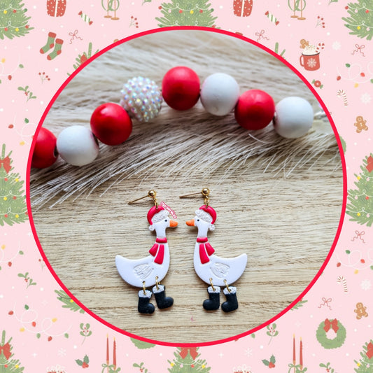 Christmas Geese Dangles