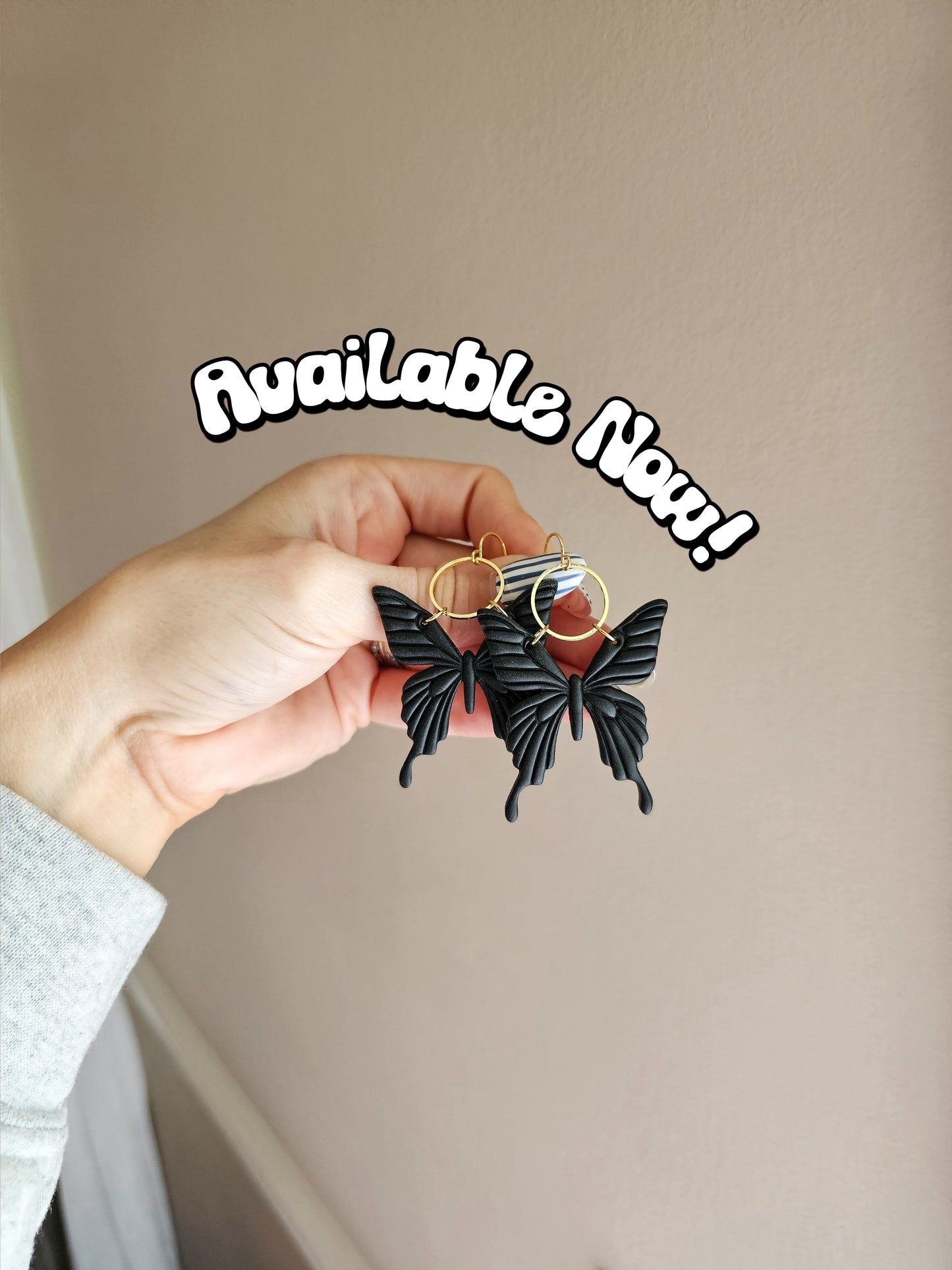 Black Butterfly Dangles