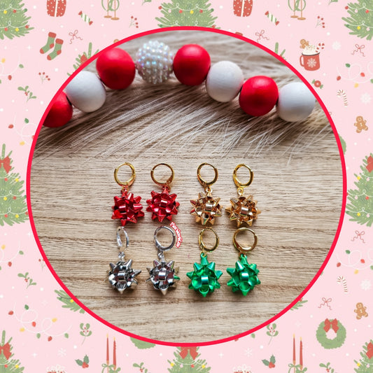 Christmas Bow Huggies