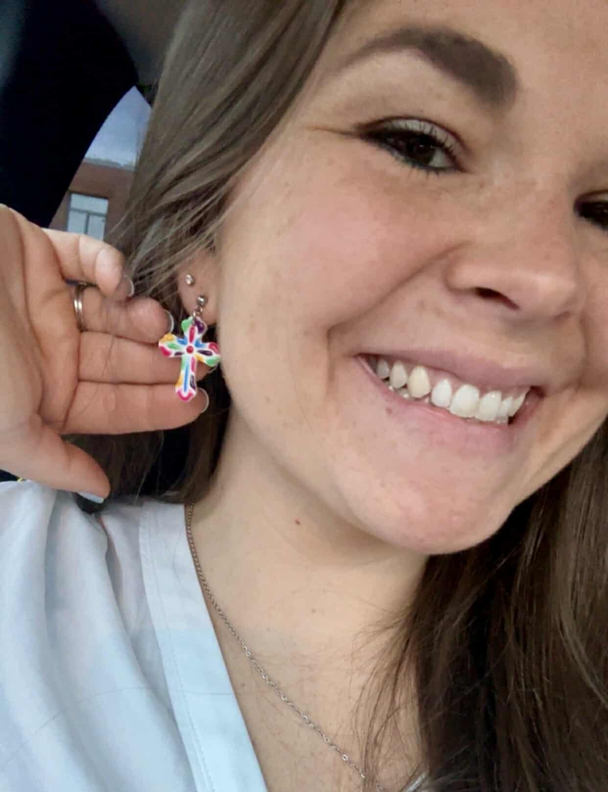 Faux Stained Glass Crosses