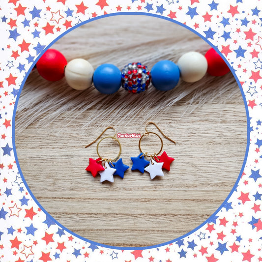 Gold Circle w/Stars Dangles
