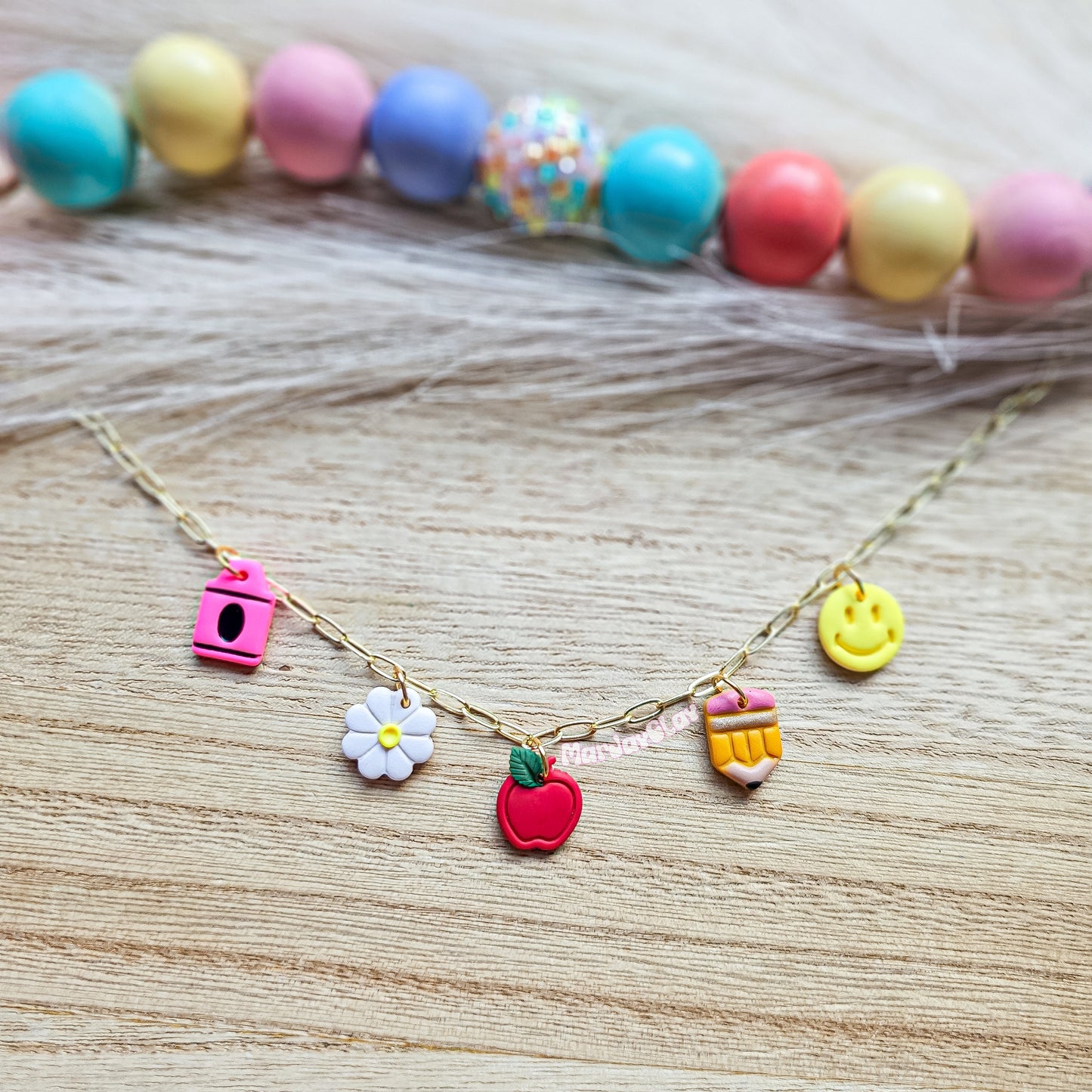 Customizable Clay Charm Necklace