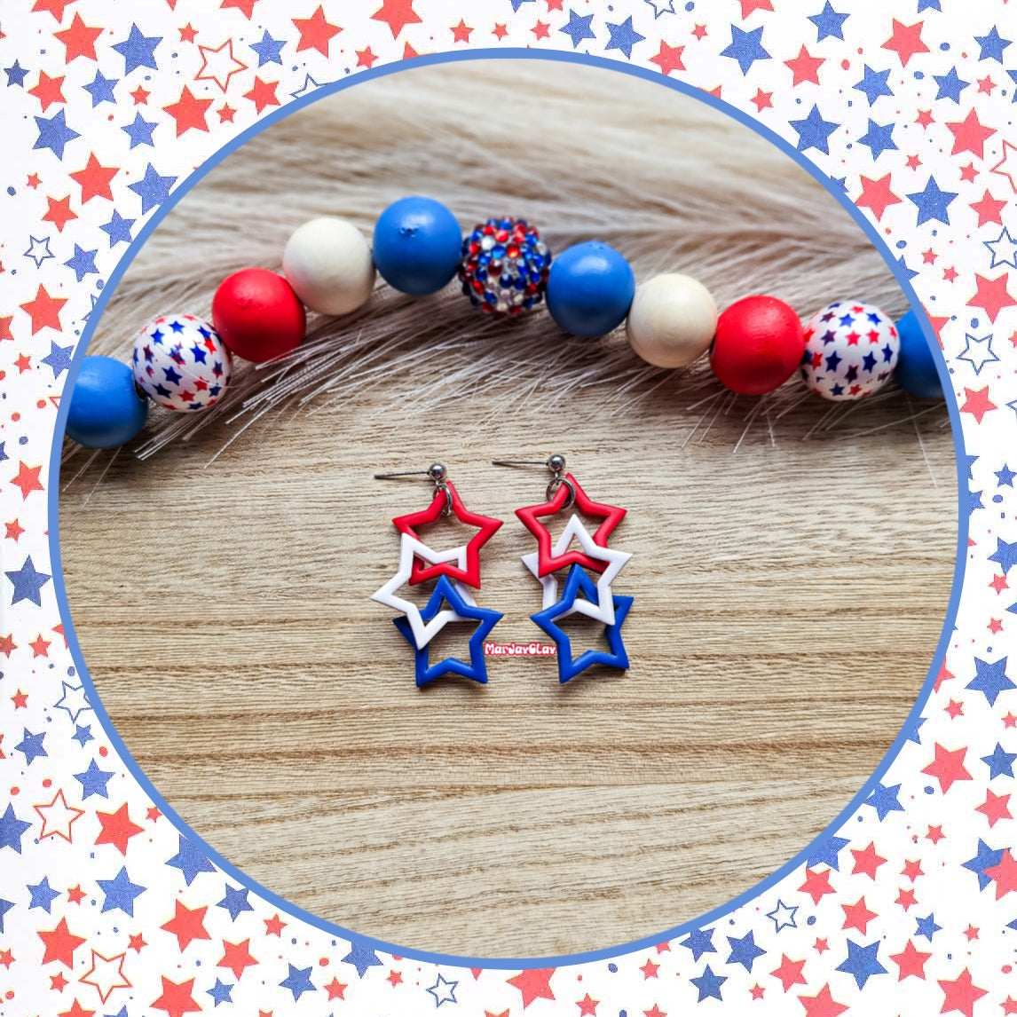 RWB Chain Link Stars