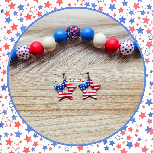 Flag Star Dangles